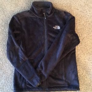 Women’s Gray North Face Osito Fuzzy Zip Up Fleece